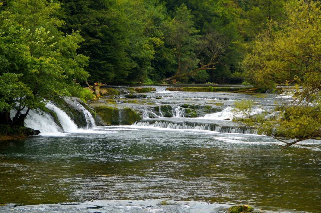 The cascading waterfalls on the Krka River.
